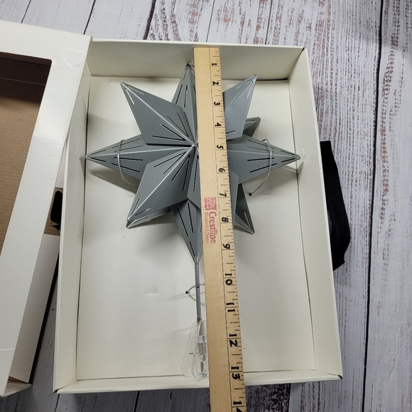 HEARTH & HAND WITH MAGNOLIA CHRISTMAS TREE TOPPER STAR SILVER METAL - Picture 8 of 16